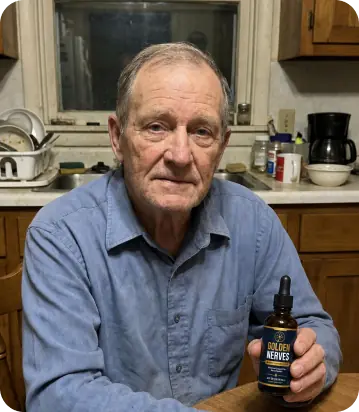 Robert Jenkins holding Golden Nerves
